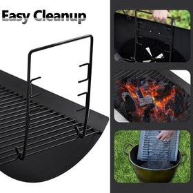 Criditpid package includes one ash pan and two grate hangers