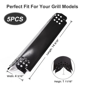 Criditpid porcelain stainless heat shield offers rust-resistant durability.