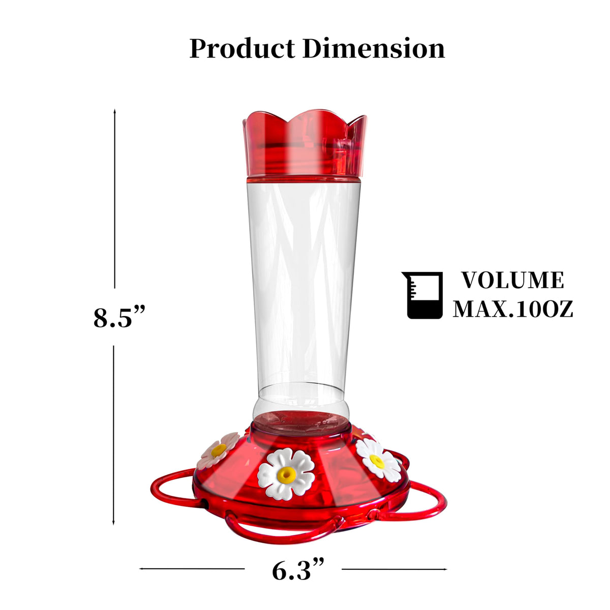Crinature hummingbird feeder with five ports inviting multiple birds.