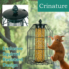 Crinature sturdy steel construction resists rust for outdoor use.