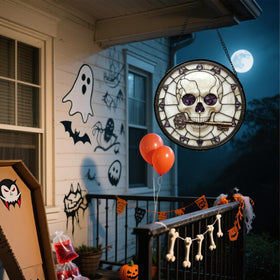 CRISGIF hanging window suncatcher for porch adds festive Gothic touch.