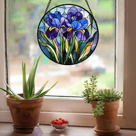 CRISGIF sun catcher filters glare with colorful tones for cozy light.