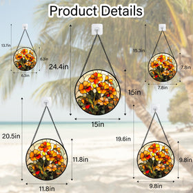 CRISGIF stained-glass sun catcher creates warm ambience in kitchen or garden veranda.