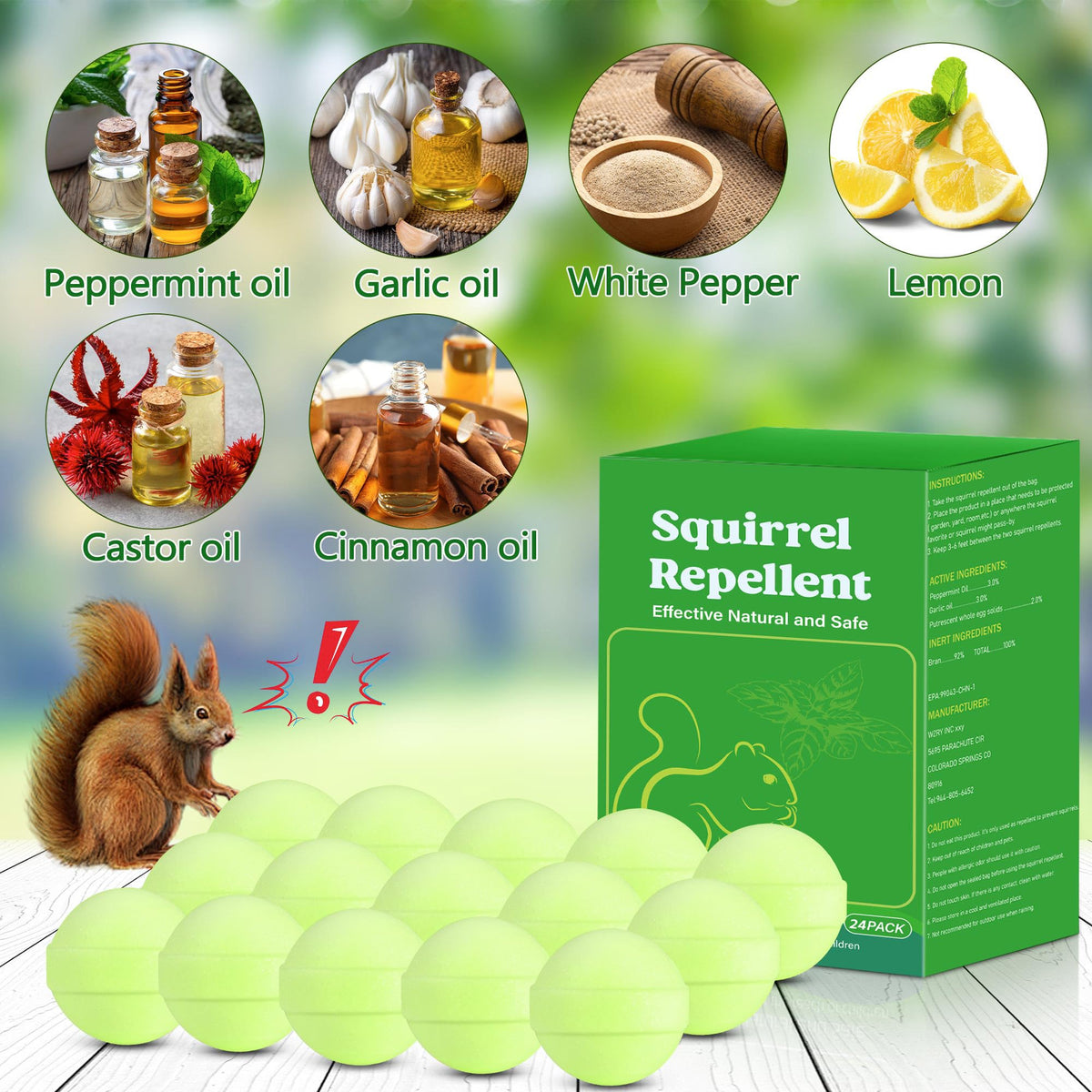 Crobirware peppermint-oil scent repels rodents indoors and outdoors.