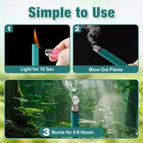 Crobirware citronella-lemongrass-rosemary blend aroma deters pests while outdoors.