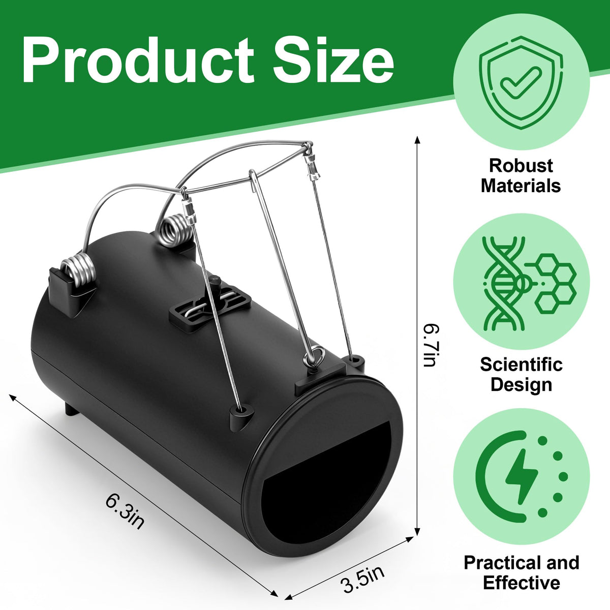 Crobirware Gopher Trap demonstrates tunnel-fit for precise triggering and higher capture success.