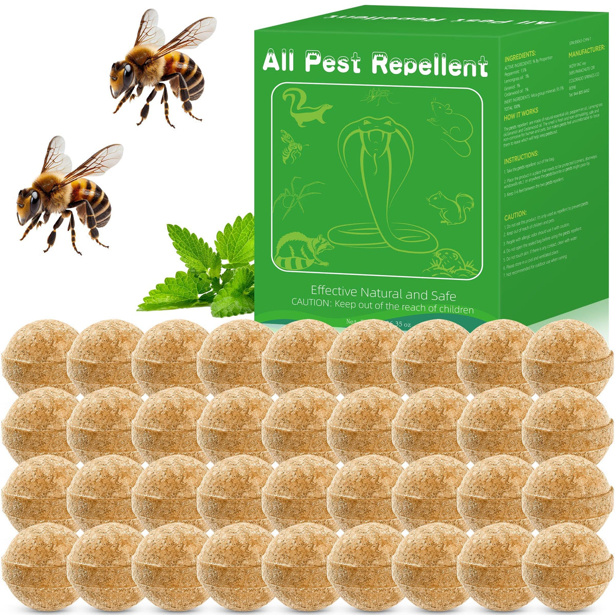 Crobirware 36-pack wasp repellent pouches protect outdoor spaces