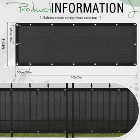 CroBlissful 3x10 privacy fence cover blocks views while allowing breeze.