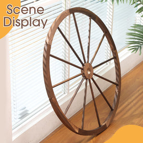 CroBlissful bar or garage decor wheel enhances focal point in a space.