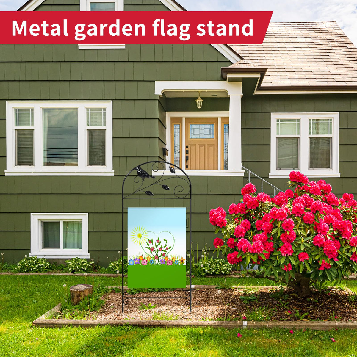 CroBlissful flag stand that fits flags up to 14x25 inches for versatile displays