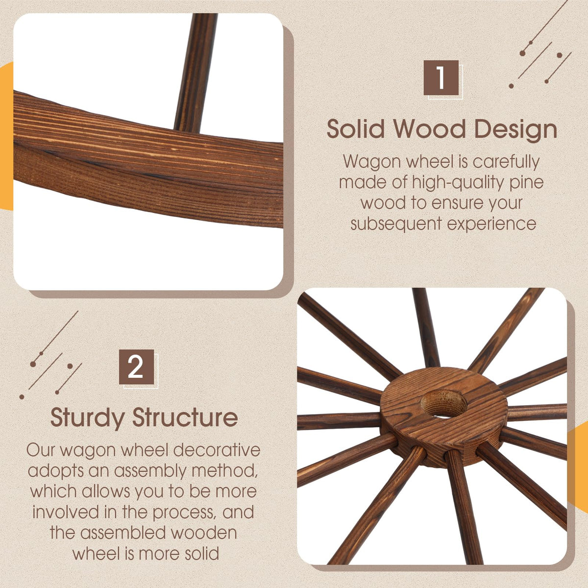 CroBlissful western decor wheel hanging for rustic wall styling.