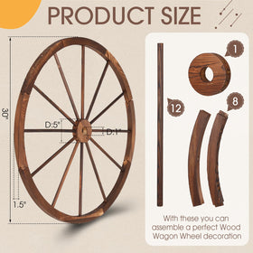 CroBlissful wagon wheel assembly showing 12-strip construction for a complete wheel.