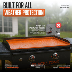 CRODALE BRANDS 28-inch mat fits common sizes for versatile outdoor grills.