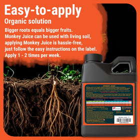 Cronk Nutrients Monkey Juice healthy plants thriving in pots demonstrate vigor.