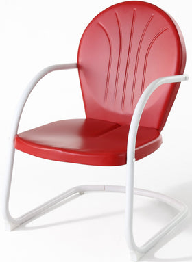 Griffith cantilever base offers gentle flex for comfortable lounging