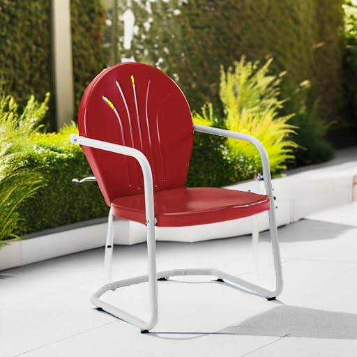 Back detail with decorative grooves provides retro flair