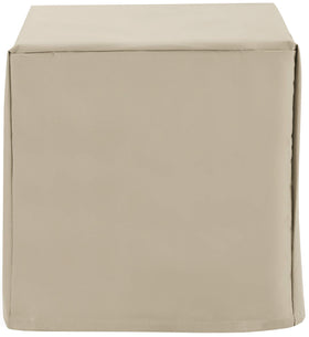 Crosley heavy-duty vinyl cover shields wicker tables from rain and sun