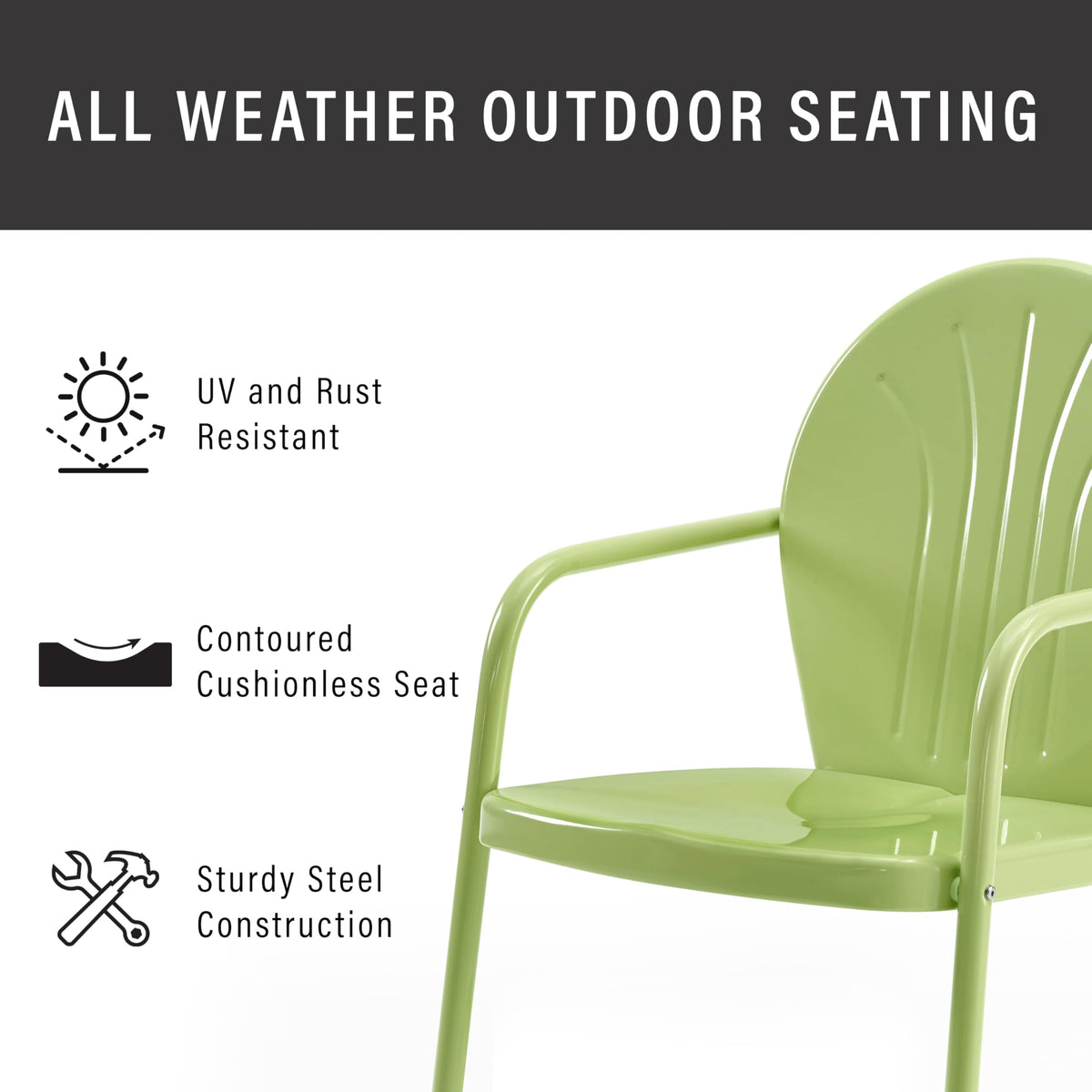 Outdoor dining setup with Griffith chair highlights versatile al fresco use.