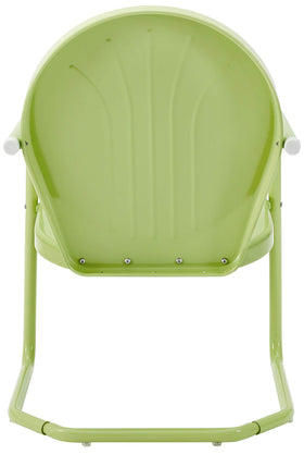 Crosley Griffith front view shows vibrant Key Lime gloss finish.