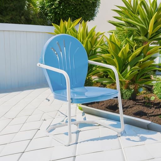 Crosley Griffith UV and rust-resistant powder coat keeps color vibrant.