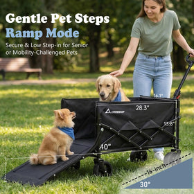 CROSSHIP wagon showing drop-down tailgate aiding easy entry for dogs