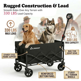 CROSSHIP wagon demonstrates spacious 330 lb capacity for pets