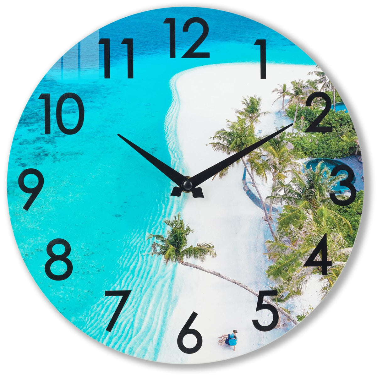 Crosstime 14-inch outdoor clock dial for easy reading from a distance.