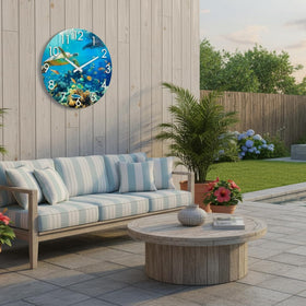 Crosstime outdoor clock easy to hang with triangular back slot.