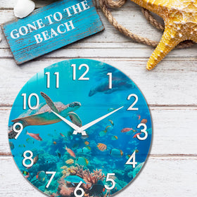 Crosstime battery-operated clock runs on one AA for easy use.