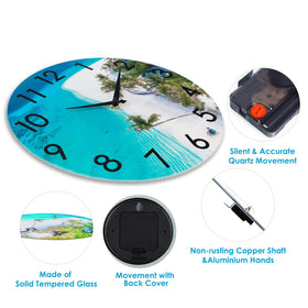 Crosstime outdoor clock copper shaft for durability in weather.
