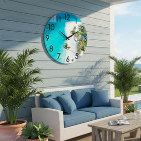 Crosstime outdoor clock triangle slot enables quick, secure mounting.