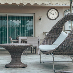 Crosstime outdoor clock with thermometer and hygrometer shows microclimate at a glance.