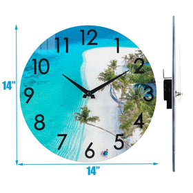 Crosstime outdoor clock back-cover shows weather protection for the movement.