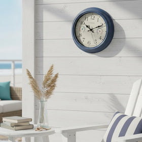 Crosstime patio deck wall-clock mounted for outdoor spaces.