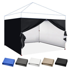 CROWN SHADES 10x10 canopy sidewall black 4-pack provides full coverage for outdoor events.