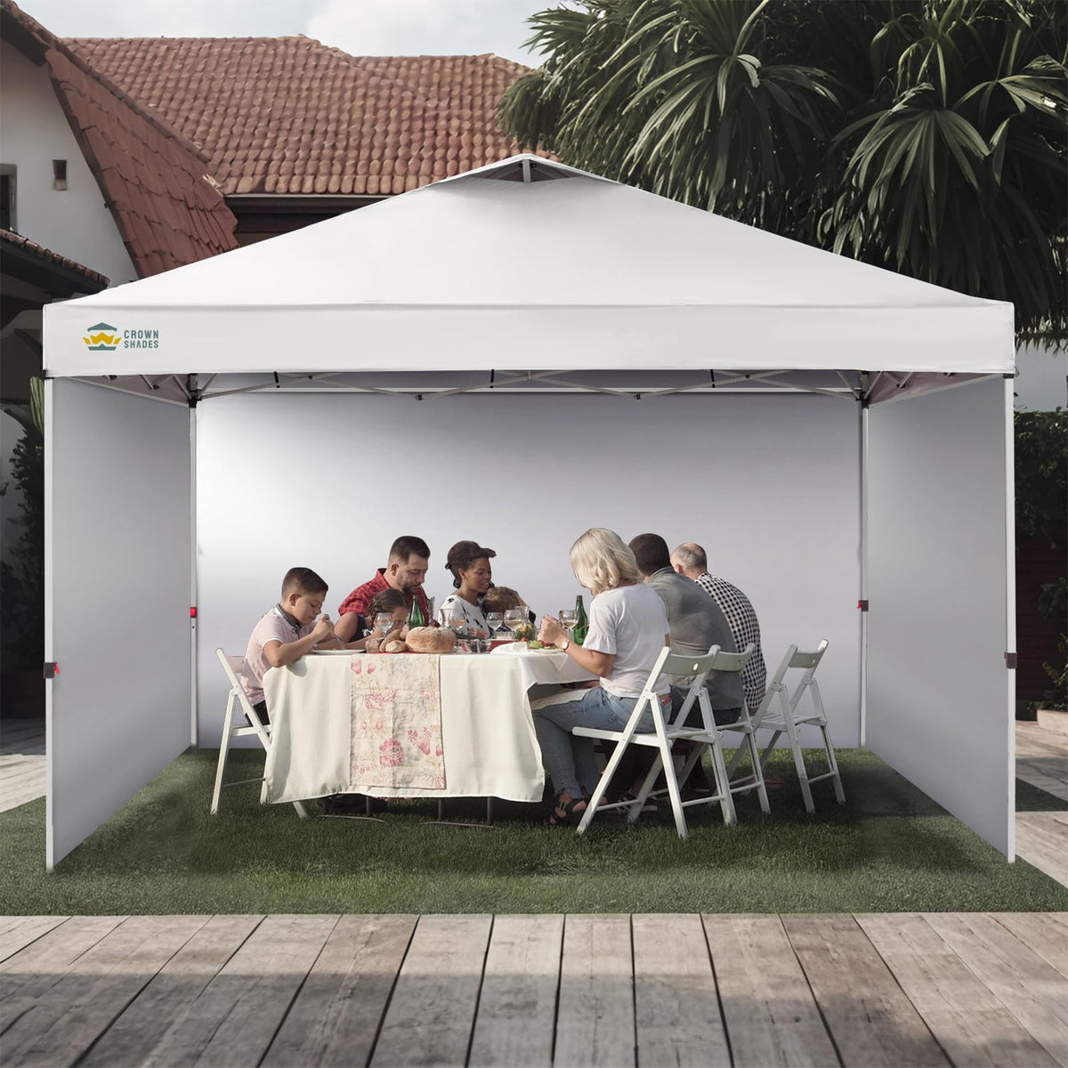 CROWN SHADES 12x12 sidewall pair with waterproof protection and UPF50+ sun protection.