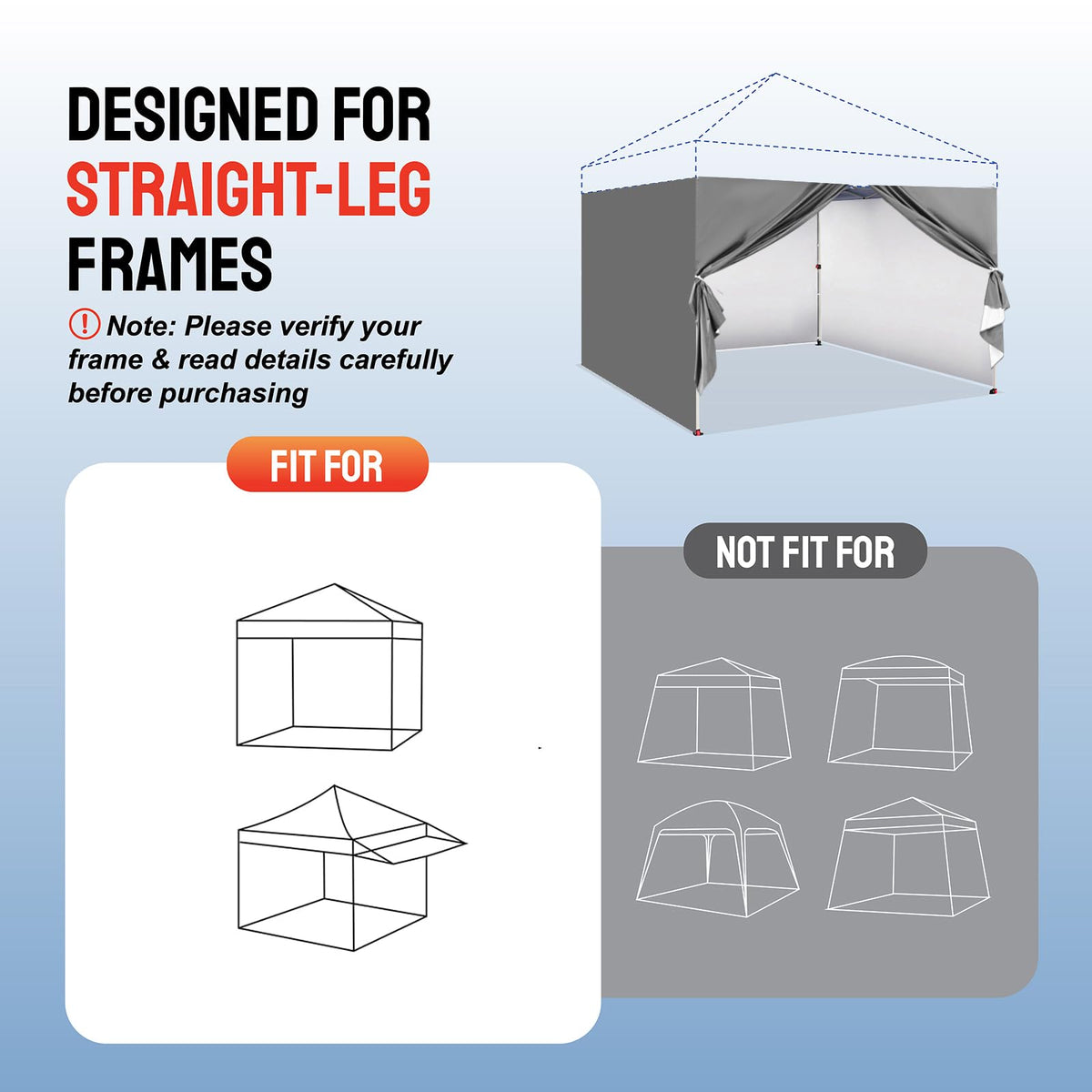 Crown Shades four sidewalls only, canopy not included.