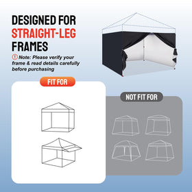 CROWN SHADES four-wall set offers complete side coverage for gatherings.