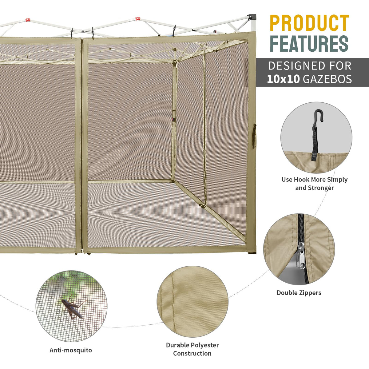 Crown Shades net close-up mesh detail shows durable, breathable fabric.