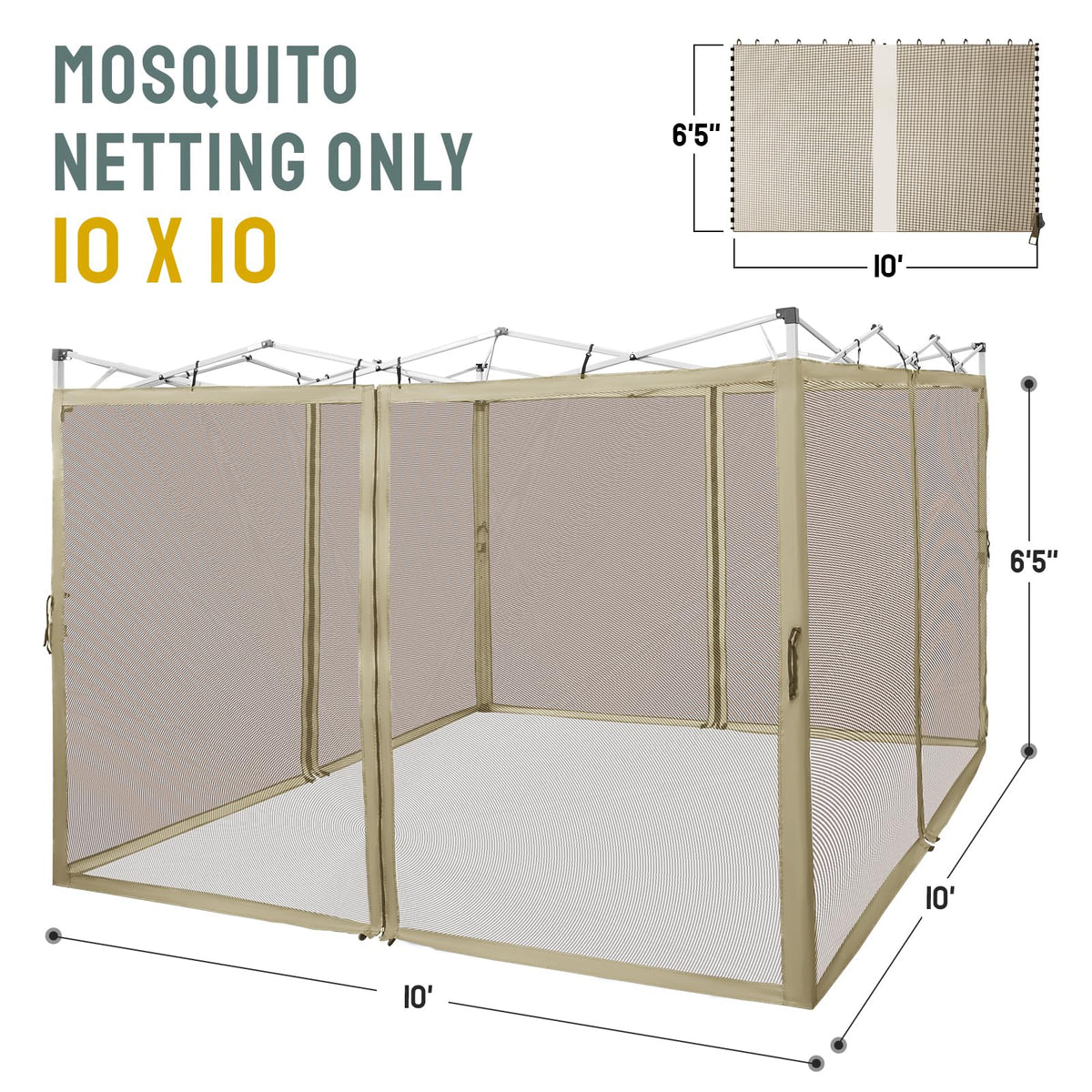 Crown Shades packaging shows replacement net for outdoor use.