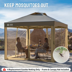 Crown Shades net zippered entry for easy access while enjoying the outdoors.