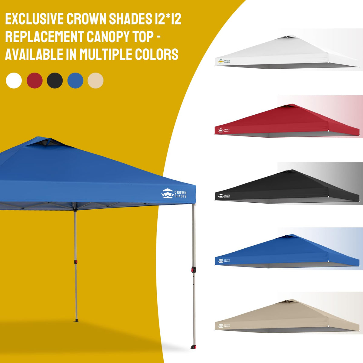 Crown Shades RM144 top blue fabric enhances outdoor spaces
