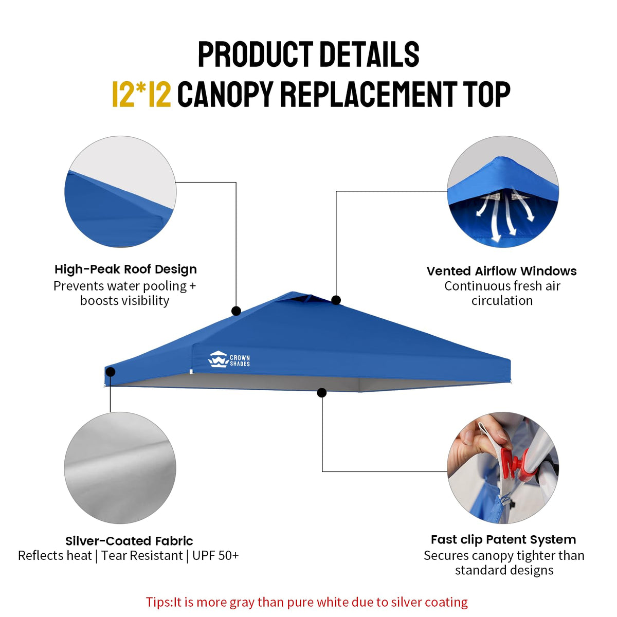 Crown Shades RM144 top water-resistant and windproof fabric in action