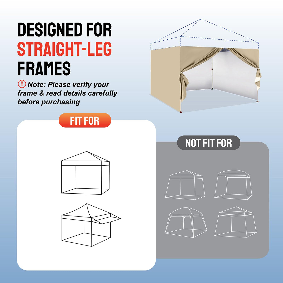 Crown Shades sidewall beige waterproof layer ideal for light rain outdoors