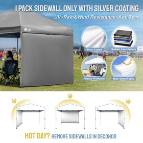 Grey fabric finish gives a modern look for events