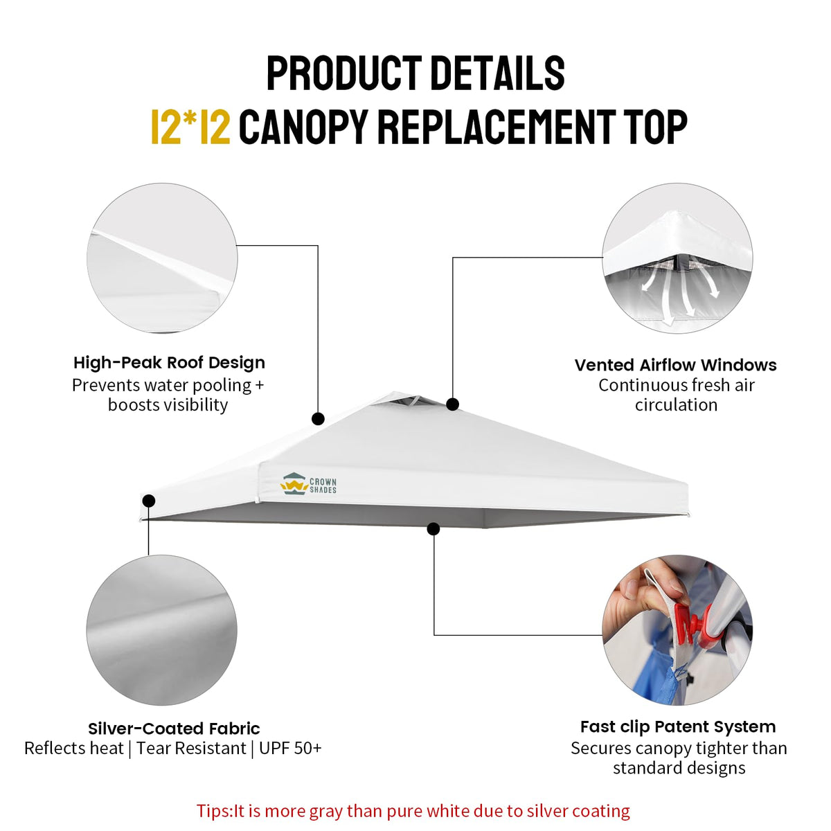 Crown Shades velcro straps simplify attaching side walls and stabilization