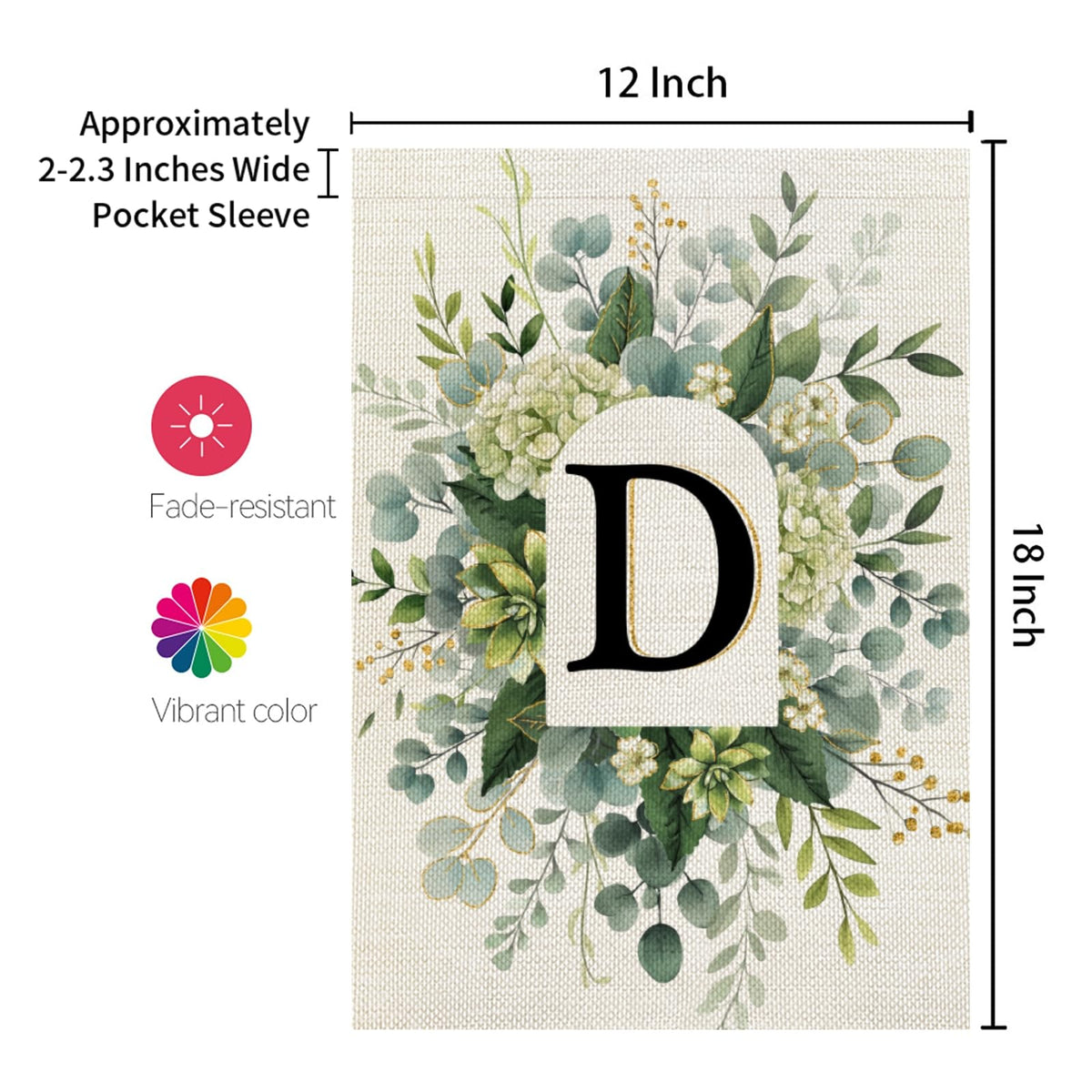 CROWNED BEAUTY 12x18 inch flag fits standard flag stands for easy setup