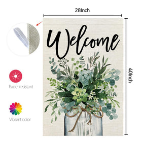 CROWNED BEAUTY double-sided flag displays vivid design from both directions.