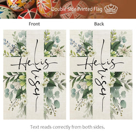 CROWNED BEAUTY Easter flag crafted from weatherproof fabric for longevity
