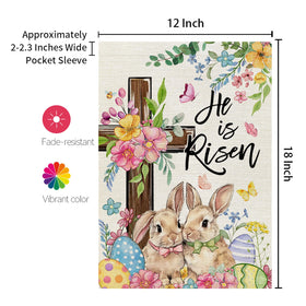 CROWNED BEAUTY Easter flag for outdoor display in yards and on balconies.